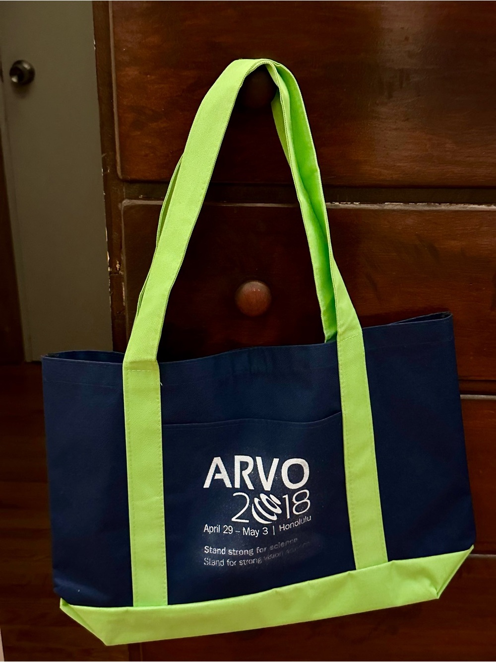 ARVO 2018 Navy & Lime Green Tote Bag